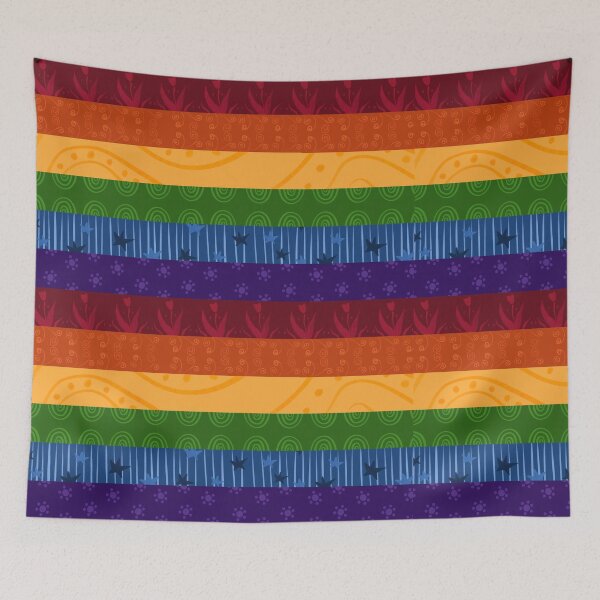 Item preview, Pride flag collage patterns designed and sold by Wigley Lines Studio.