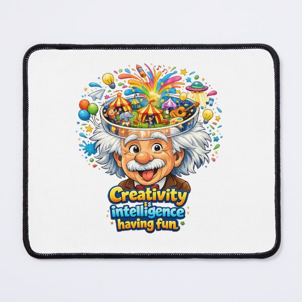 Item preview, Unique Einstein Inspired "Creativity Is Intelligence Having Fun" Quote Design – Fun Creative Brain Art designed and sold by Donsean22.