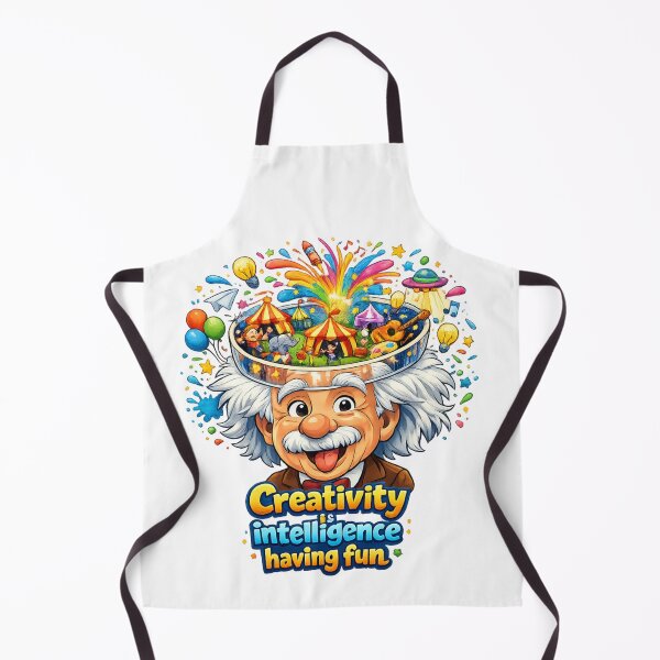 Item preview, Unique Einstein Inspired "Creativity Is Intelligence Having Fun" Quote Design – Fun Creative Brain Art designed and sold by Donsean22.