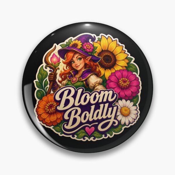 Item preview, Bloom Boldly Flower Witch Fantasy Garden Sticker designed and sold by Sketchlegacy.
