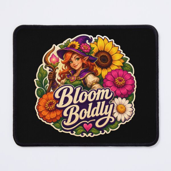 Item preview, Bloom Boldly Flower Witch Fantasy Garden Sticker designed and sold by Sketchlegacy.