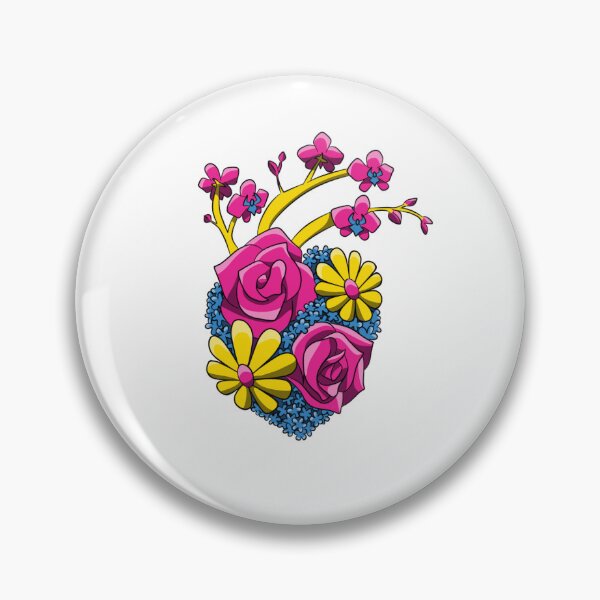 Item preview, Flower Heart (Pansexual) designed and sold by WickedGhoul.