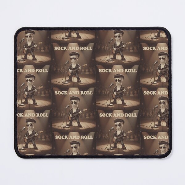Item preview, Funny Sock and Roll Pun Design – Rock Star Sock Cartoon for Music Lovers designed and sold by Donsean22.