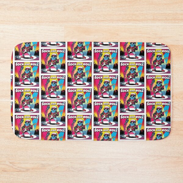 Item preview, Funny Sock & Roll Pun Pop Art Design – Rock Star Sock Cartoon for Music Lovers designed and sold by Donsean22.