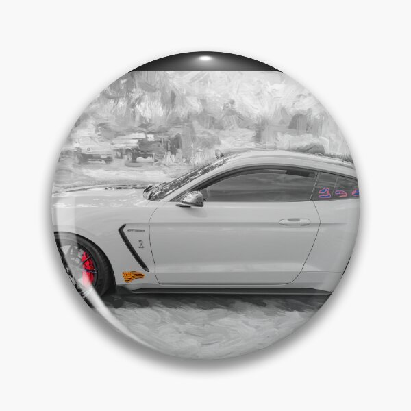 Item preview, 2020 Ford Shelby Mustang GT350 Twister Orange Muscle Car 3/4 Profile Art designed and sold by RichFrancoCars.