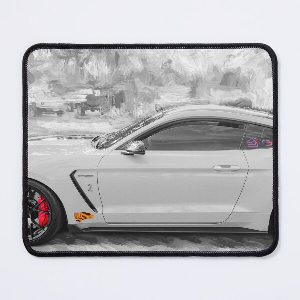 Item preview, 2020 Ford Shelby Mustang GT350 Twister Orange Muscle Car 3/4 Profile Art designed and sold by RichFrancoCars.