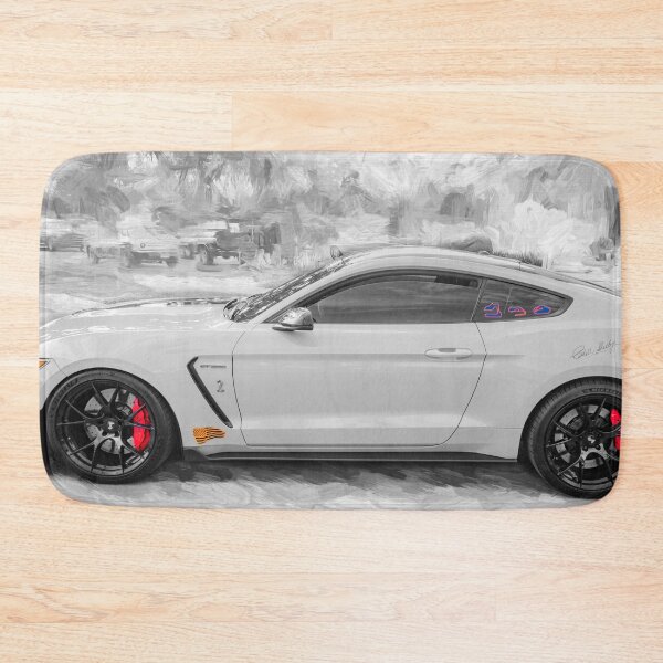 Item preview, 2020 Ford Shelby Mustang GT350 Twister Orange Muscle Car 3/4 Profile Art designed and sold by RichFrancoCars.