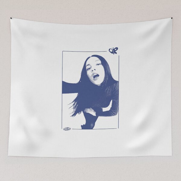 Item preview, Olivia Blue Duotone Fan Art Poster – GUTS Era Halftone Portrait Print designed and sold by gringoods.
