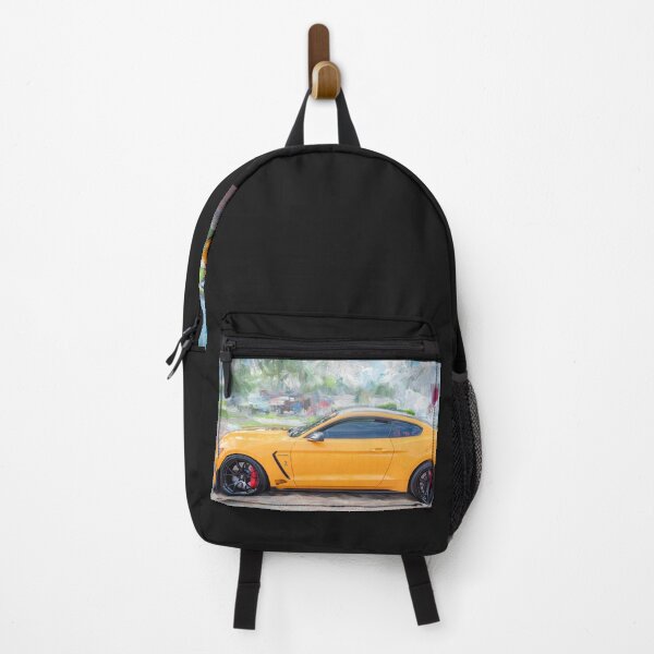 Item preview, 2020 Ford Shelby Mustang GT350 Twister Orange Muscle Car 3/4 Profile Art designed and sold by RichFrancoCars.