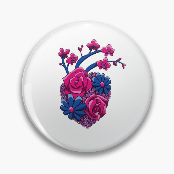 Item preview, Flower Heart (Bisexual) designed and sold by WickedGhoul.