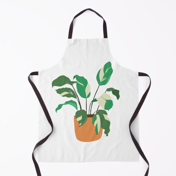 Item preview, Variegated Green and Cream Calathea Potted Plant designed and sold by Puddlescreation.