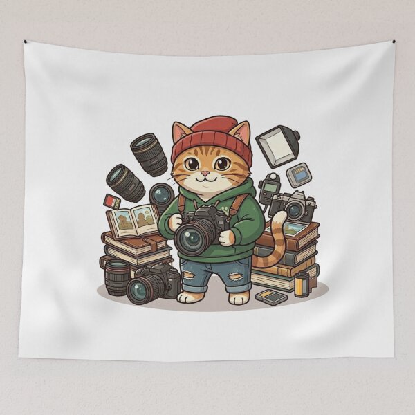 Item preview, Pawsitive Exposure Funny Photographer Cat Camera designed and sold by Wild Horizon Studio.