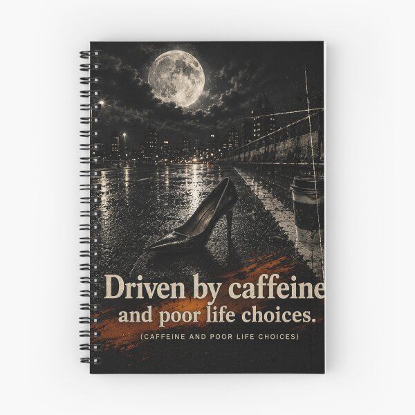 Item preview, Driven By Caffeine Moonlight Quote designed and sold by tmoca.