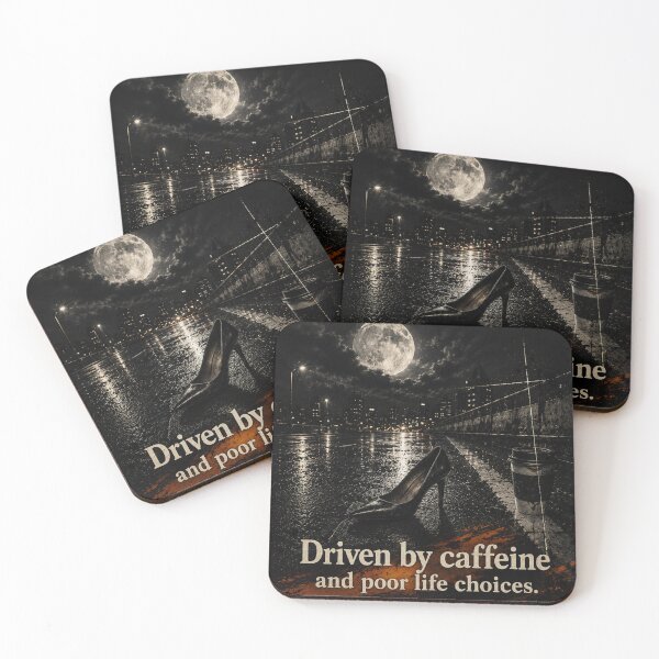 Item preview, Driven By Caffeine Moonlight Quote designed and sold by tmoca.