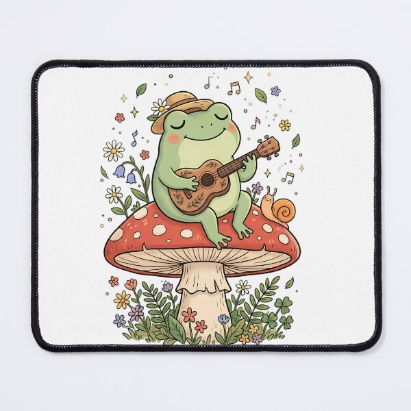 Item preview, Cute Frog Playing Ukulele designed and sold by MzulhilmiZam.