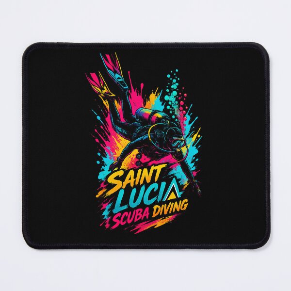 Item preview, Saint Lucia Scuba Diver Colorful Scuba Diving designed and sold by scicilysimonee.