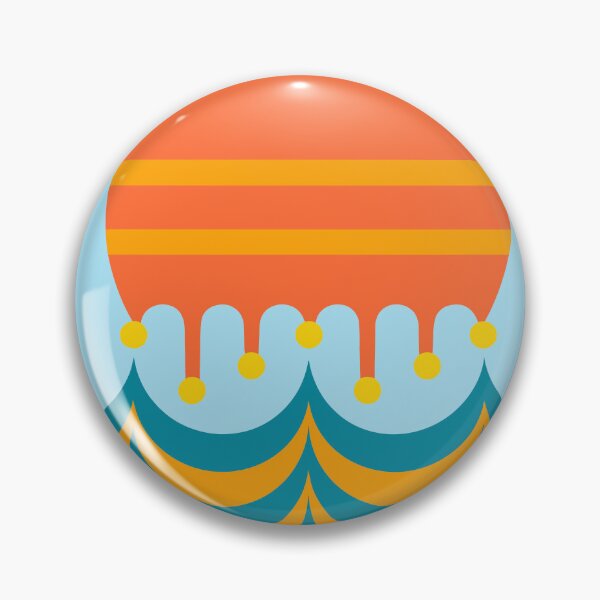 Item preview, Melting Retro Sun Ocean Wave Summer designed and sold by xmoudx.