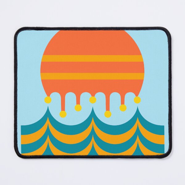 Item preview, Melting Retro Sun Ocean Wave Summer designed and sold by xmoudx.