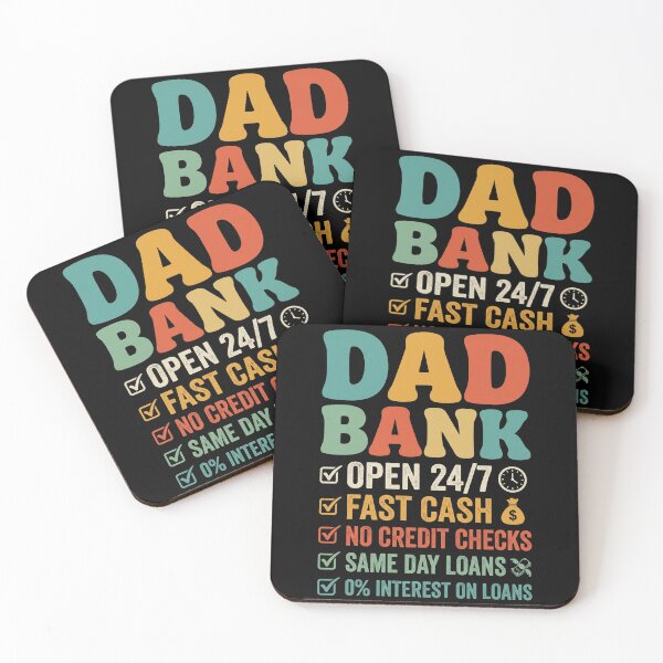 Item preview, Dad Bank Open 24/7 Fast Cash No Credit Checks Same Day Loans 0% Interest On Loans Father Funny Gift designed and sold by SofenArt.