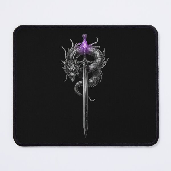 Item preview, Mystic Purple Crystal Dragon Sword Tabletop RPG Art designed and sold by Dinaelsherkawy.