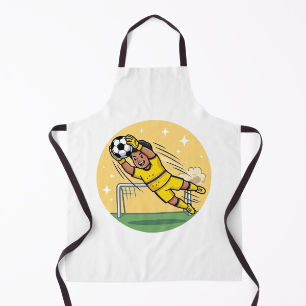 Item preview, Cute Soccer goal keeper player Icon | Yellow Black Football Jersey designed and sold by Shape Snip Studio.