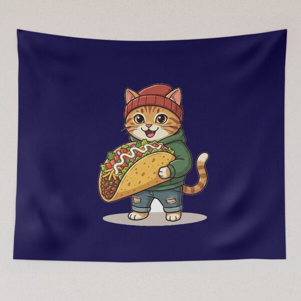 Item preview, Taco Cat Spelled Backwards Funny Foodie Meme designed and sold by Wild Horizon Studio.