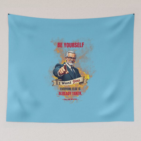 Item preview, Oscar Wilde Quote Poster - Be Yourself Everyone Else Is Taken Vintage Propaganda Style designed and sold by GoGreenlove.