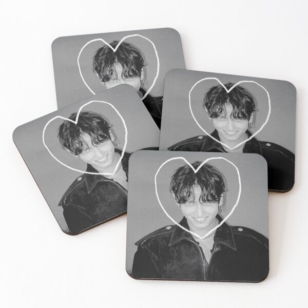 Item preview, Aesthetic Jungkook Smiling Heart Doodle designed and sold by Mooncreates7.