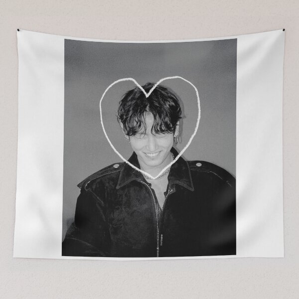 Item preview, Aesthetic Jungkook Smiling Heart Doodle designed and sold by Mooncreates7.