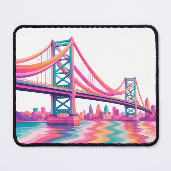Item preview, Ben Franklin Bridge | Philadelphia Retro Rainbow designed and sold by KeystoneCoast.