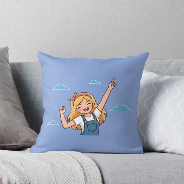 Item preview, Happy Girl Sticker | Cute Kawaii Cartoon Character | Positive Vibes Design designed and sold by morning sun.