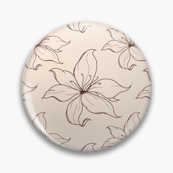 Item preview, Neutral flower print  designed and sold by LilliePatterns.
