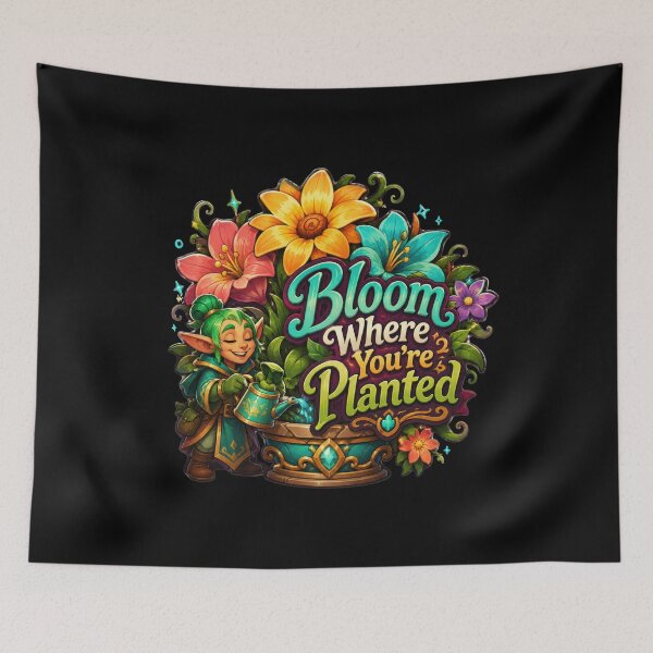 Item preview, Bloom Where You're Planted Whimsical Garden Fantasy Design  designed and sold by Sketchlegacy.