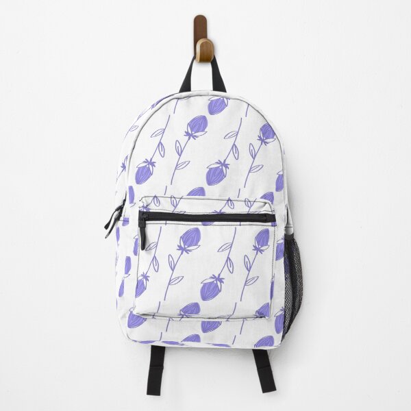 Item preview, Diagonal floral (purple on white) designed and sold by Boy and Belugee.