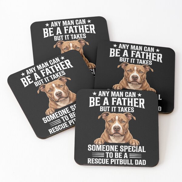 Item preview, Any Man Can Be A Father But It Takes Someone Special To Be A Rescue Pitbull Dad Dog Parent Canine Lover designed and sold by SofenArt.