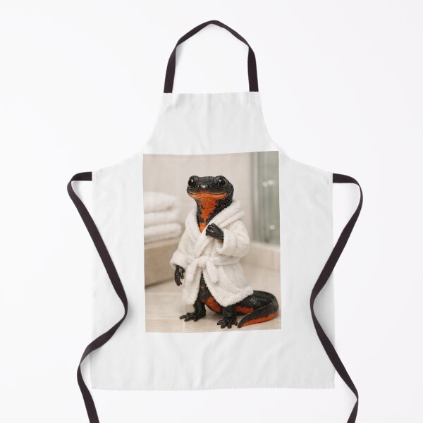 Item preview, Cozy Bathrobe Fire-bellied Newt designed and sold by Sillytoe.