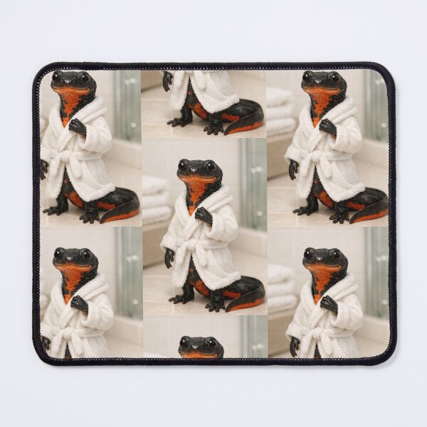 Item preview, Cozy Bathrobe Fire-bellied Newt designed and sold by Sillytoe.