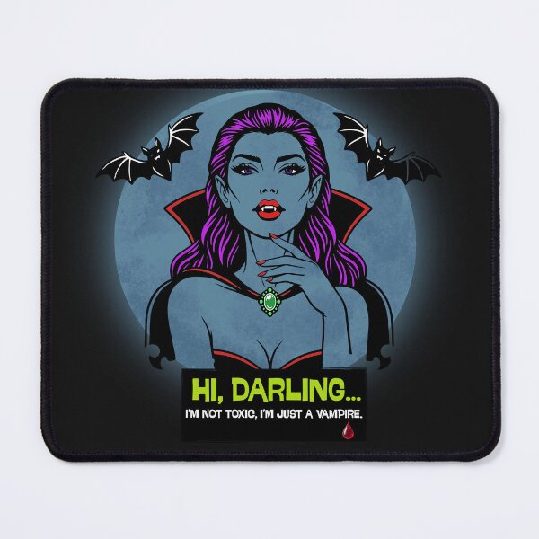 Item preview, Hi, Darling... I'm Not Toxic, I'm Just a Vampire | Funny Dracula woman Halloween Design designed and sold by creepyprints.