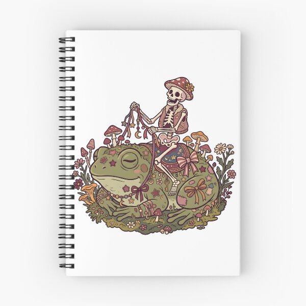 Item preview, Skeleton Wearing Mushroom Hat Riding Giant Toad in Magical Forest designed and sold by MisteryDesigner.
