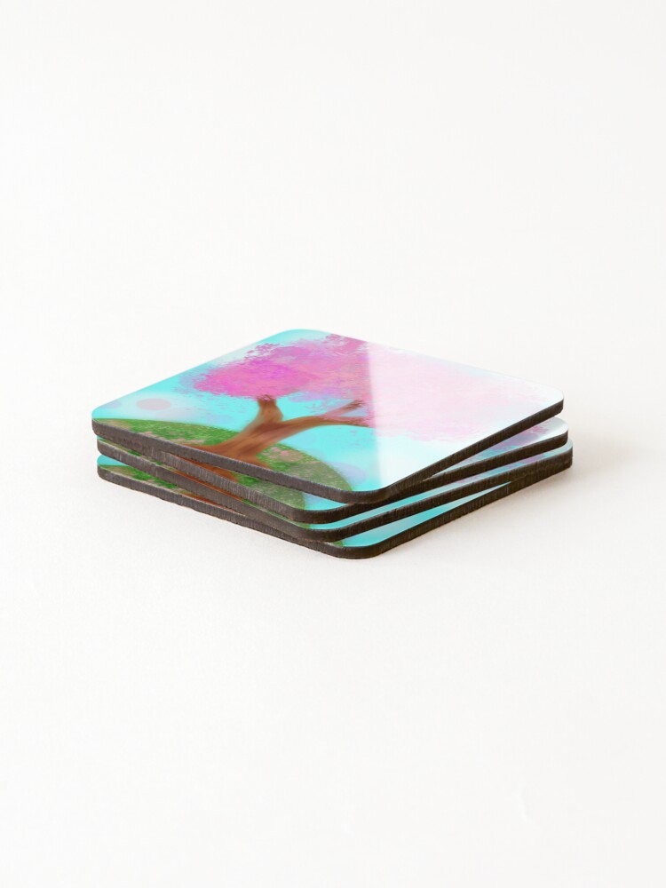 Thumbnail 4 of 5, Coasters (Set of 4), Spring Tree designed and sold by Daande95.