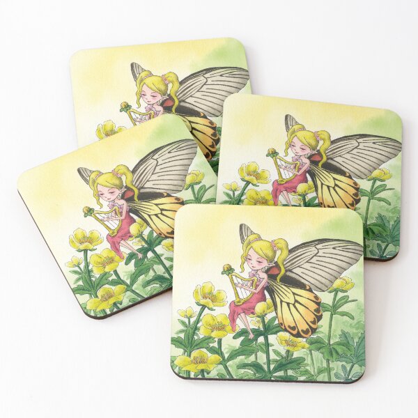 Item preview, March 2nd birthday flower Meadow Buttercup Fairy designed and sold by birthflower.