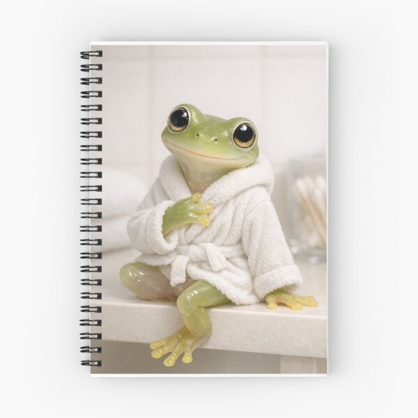 Item preview, Cozy Bathrobe Glass Frog designed and sold by Sillytoe.