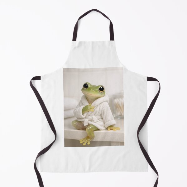 Item preview, Cozy Bathrobe Glass Frog designed and sold by Sillytoe.