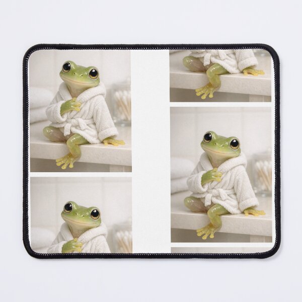 Item preview, Cozy Bathrobe Glass Frog designed and sold by Sillytoe.