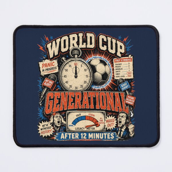 Item preview, World Cup Generational After 12 Minutes Wonderkid Hype Tee designed and sold by POD DYNASTY | Original Print On Demand T-Shirt Graphics.
