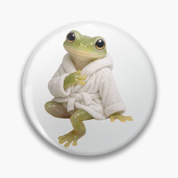 Item preview, Cozy Bathrobe Glass Frog designed and sold by Sillytoe.