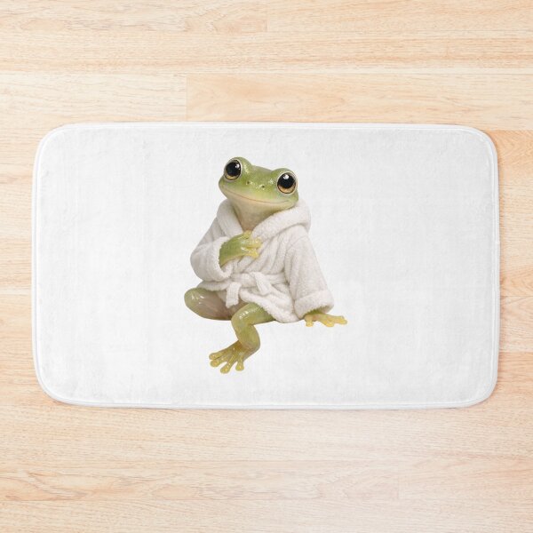 Item preview, Cozy Bathrobe Glass Frog designed and sold by Sillytoe.