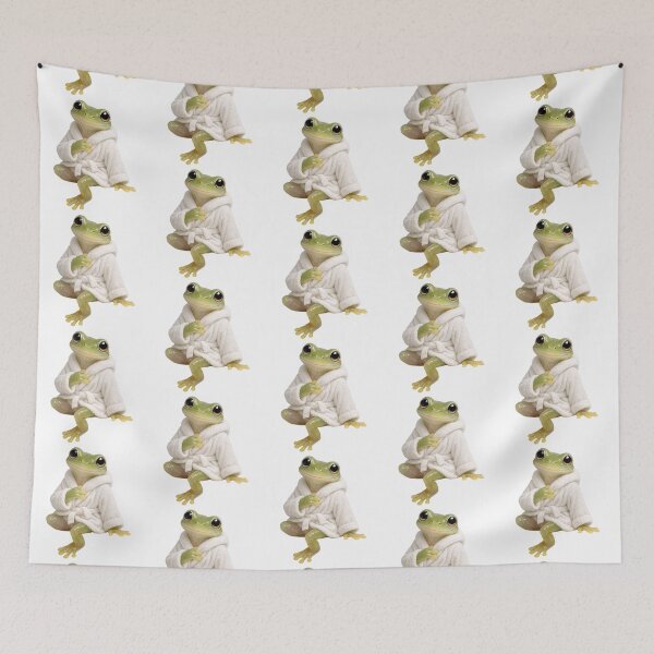 Item preview, Cozy Bathrobe Glass Frog designed and sold by Sillytoe.