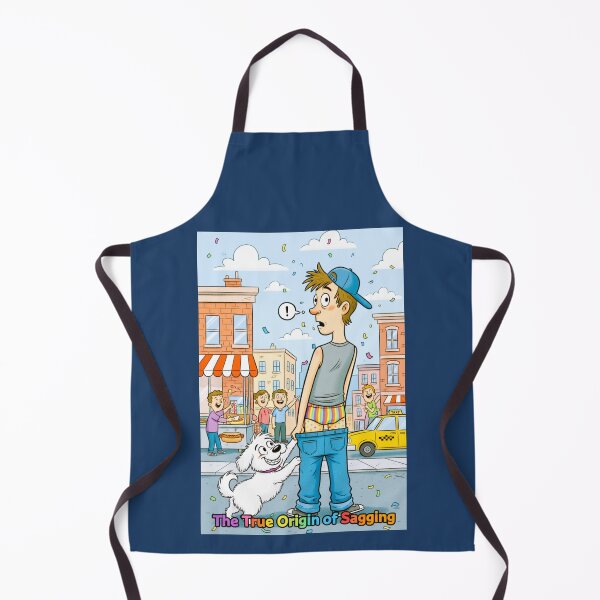 Item preview, The True Origin of Sagging – Funny Dog Cartoon Art Print designed and sold by NewGen-For-You.