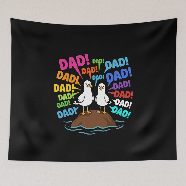 Item preview, Dad! Dad! Dad! Seagull Funny Father Parenting Humor designed and sold by SofenArt.